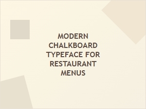 Modern Chalkboard Fonts for Professional Restaurant Menus