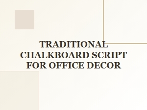 Professional Chalkboard Fonts for Corporate Environments